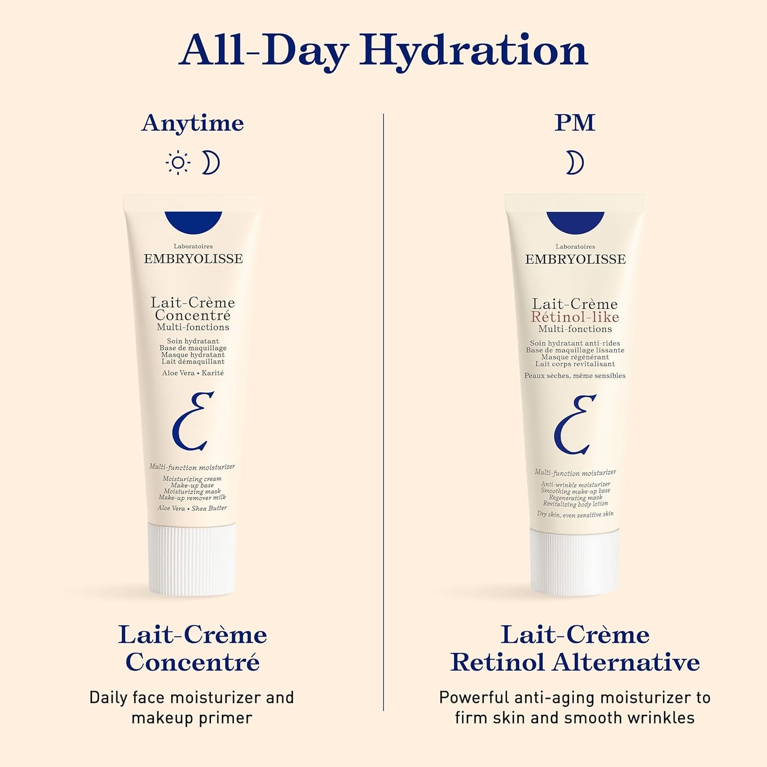 Lait-Crème Concentré, Multifunction Daily Moisturizer, Primer, and Makeup Remover, Suitable for All Skin Types. French Face Cream with Shea Butter & Aloe Vera